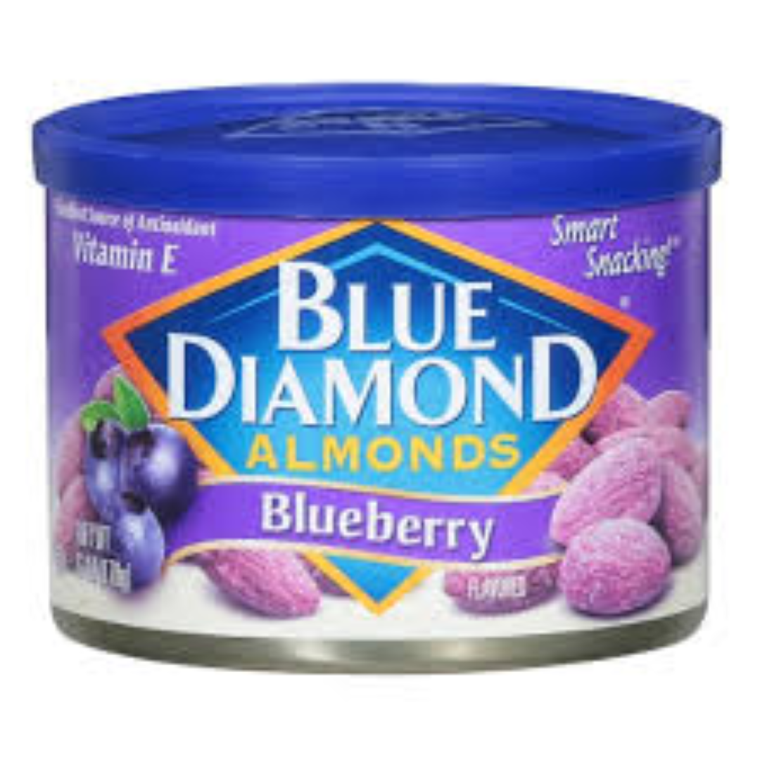 BLUE DIAMOND ALMONDS BLUEBERRY TUBE 43G